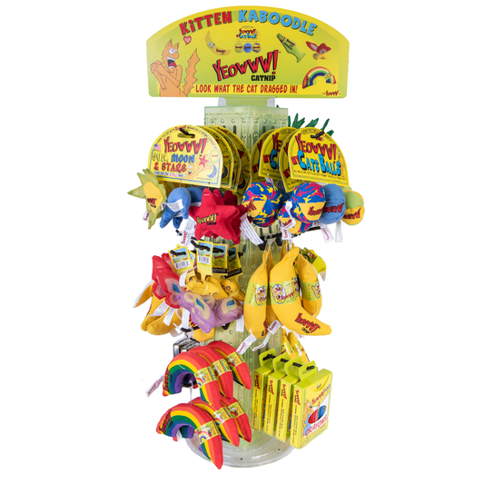 Yeowww! Cicajáték-csomag kiállítási display 72 db