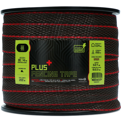 ZoneGuard 40 mm Plus fencing tape brown 200 m